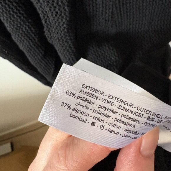 Zara Mixed Knit Cotton Blend Sleeveless Midi Dress NWT Black Size Small - Picture 12 of 12